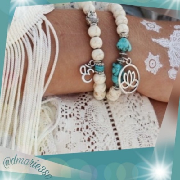 New Gorgeous set of Bohemian bead bracelets - Picture 2 of 2